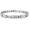 amorili Bracciale Uomo Personalizzabile con Incisione in Acciaio Inox ed Elementi in Oro - Idea Regalo Personalizzato per Lui Papà bcc2223