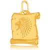 Rodium - Ciondolo con segno zodiacale in oro 14 carati, per collana o bracciale, ideale come regalo per gioielli in oro