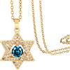 MidSmile Collana Stella di David: Ciondolo con Pietra Portafortuna Delicato Piccolo | Collana Stella Ebraica a Sei Punte, Oro 14K Piccolo Gioiello Regalo per Donne