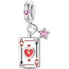 QIKAOLA Ciondoli in argento sterling S925 Serie di carte dei tarocchi Charms per bracciali e collane europee per donne
