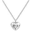 Collana dream Collana a Cuore 3D Personalizzabile in Acciaio Inossidabile - Incisione Fronte e Retro con Fino a 2 Lettere - Collana Donna Uomo - Idea Regalo