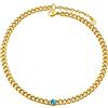 PROSTEEL Collana Chunky Catena Acciaio Inossidabile Girocollo a Catena Uomo Donna con Pietra Nascita 12 Mesi