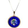 LE GEMME DI VENEZIA Collana Donna Con Pendente Murrina Milefiori Venezia In Vetro Originale Di Murano E Argento 925 Diametro 23
