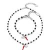NICANDRA Collana e Bracciale Donna - Gioiello con Ciondolo Portafortuna Cornetto Rosso e Quadrifoglio in Acciaio Inossidabile - Realizzato a Mano Regolabile da 16 a 22 cm - Made in Italy