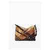 Desigual, Borsa media trapuntata, Donna, Poliuretano, Marrone, U