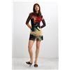 Desigual, vestito corto in tulle stampato, Donna, Poliestere, Nero, L