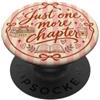 Librarian Bookworm Books Reader Cute Str Just One More Chapter Reading Book Lover Stripes Pattern PopSockets PopGrip Adesivo