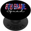 TeeaxArt Tie Dye teachers Gifts 8th Grade Squad Tie Dye Back To School donne apprezzamento PopSockets PopGrip Adesivo