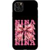 Cute Coquette Bow Personalized Name Outf Custodia per iPhone 11 Pro Max Nina - Fiocco estetico per donne e ragazze