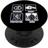 Cool And Funny Designs for Moms And Dads Husband Daddy Protector Hero PopSockets PopGrip Adesivo