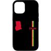 MASH MOSH Custodia per iPhone 12/12 Pro Ghana, mappa, silhouette, bandiera, strisce, ghanese, orgoglio
