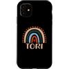 Bwili Personalized apparel Gifts Custodia per iPhone 11 Tori Nome Personalizzato Divertente Donne Arcobaleno Tori