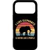 I Like Elephants And Maybe Like 3 People Custodia per iPhone 17 Pro Max Mi piacciono gli elefanti e forse come 3 Persone Elefante Retro
