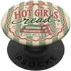 Books Reader Librarian Cute Bookish Stri Ragazze calde leggere strisce modello libro amante lettura topo di biblioteca PopSockets PopGrip Adesivo