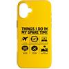 Tycoon Tees Aviation Things In Spare Tim Custodia per iPhone 16 Plus Cose che faccio nel mio tempo libero Airplanes Pilot Tee