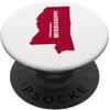 Cool Mississippi Tees Mississippi 10 dicembre Mappa della Statehood Mississippi PopSockets PopGrip Adesivo