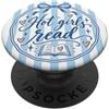 Books Reader Librarian Cute Bookish Stri Ragazze calde leggere libro amante lettura Bookworm strisce modello PopSockets PopGrip Adesivo