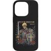 NPS Christian Gothic Scripture & Thorns Custodia per iPhone 14 Pro Armatura di Dio Cavaliere scheletro gotico Efesini 6:11