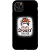 TeeaxArt Spooky Halloween Teachers Gifts Custodia per iPhone 11 Pro Max Disordinato Chignon Spettrale Insegnante Bleached Halloween Zucca