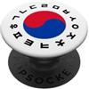 Korean Flags Hangul Minimalist Graphics Arte minimalista a tema lingua coreana e bandiera PopSockets PopGrip Adesivo