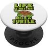 Turtle Lover La vita è migliore con un subacqueo regalo per gli amanti delle tartarughe PopSockets PopGrip Adesivo