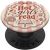 Books Reader Librarian Cute Funny Cozy S Ragazze calde Leggi Amante Del Libro Lettura Bookworm Bookish Stripes PopSockets PopGrip Adesivo
