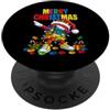 Christmas Santa Brick Builder Kids Dabbing Mattone Block Building Master Builder Natale PopSockets PopGrip Adesivo