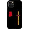 MASH MOSH Custodia per iPhone 11 Pro Ghana, mappa, silhouette, bandiera, strisce, ghanese, orgoglio