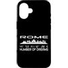GPS Coodinates and Skyline of your City Custodia per iPhone 16 Skyline Roma Silhouette città GPS coordinate Italia