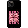 Cute Coquette Bow Personalized Name Outf Custodia per iPhone 11 Pro Nina - Fiocco estetico per donne e ragazze