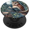 Bookish Grips Cute Owl Book Lover Bookworm PopSockets PopGrip Adesivo
