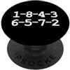 V8 Drag Racing & Funny Mechanic Gifts Me 1-8-4-3-6-5-7-2 Ordine di sparo V8 Big Block Car Guy Garage PopSockets PopGrip Adesivo