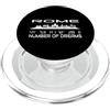 GPS Coodinates and Skyline of your City Skyline Roma Silhouette città GPS coordinate Italia PopSockets PopGrip per MagSafe