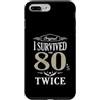 I'm Classic Dad Not Old Father Est Since Custodia per iPhone 7 Plus/8 Plus Originale I SURVIVED EIGHTIES TWICE 90th 80th Birthday 80's