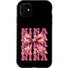 Cute Coquette Bow Personalized Name Outf Custodia per iPhone 11 Nina - Fiocco estetico per donne e ragazze