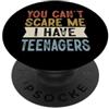 Vintage Funny Family Parenting Humor Des You Can't Scare Me I Have Teenagers Funny Family Retro PopSockets PopGrip Adesivo