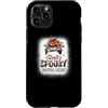 TeeaxArt Spooky Halloween Teachers Gifts Custodia per iPhone 11 Pro Chignon disordinato Spooky Assistente Educativo Sbiancato Halloween