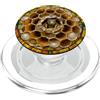 Entomology Hornet Hive Designs Mosaico di insetti a nido d'ape nido di vespe di carta PopSockets PopGrip per MagSafe