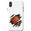 Retro Faith Coffee Western Apparel Co Fa Custodia per iPhone X/XS Pallacanestro Dentro Strappato