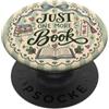 Books Reader Bookworm Librarian Stripes Just One More Book Lover Reading Cute Striped Art PopSockets PopGrip Adesivo