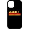 AmaStyle Co. Custodia per iPhone 12/12 Pro GREGORY Nome Idea Personalizzata Uomo Retro Vintage GREGORY