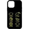 Lemon Lover Gifts Merch & Apparel Custodia per iPhone 12 mini Carino Mano Disegnato Limoni Multilingue