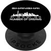 GPS Coodinates and Skyline of your City Coordinate GPS Cina Città Silhouette Skyline Shanghai PopSockets PopGrip Adesivo