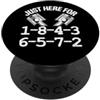 V8 Drag Racing & Funny Mechanic Gifts Me Proprio qui per 1-8-4-3-6-5-7-2 Firing Order Big Block Garage PopSockets PopGrip Adesivo