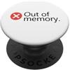 The Geek Escape Fuori memoria Divertente AI & Tech Geek Computer Design PopSockets PopGrip Adesivo
