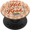 Librarian Books Reader Cute Stripes Patt Hot Girls Read Book Lover Reading Bookworm Bookish Striped PopSockets PopGrip Adesivo