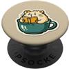 One More Chapter Studio Criceto in una tazza da tè Lettura per gli amanti dei libri, lettori Kindle PopSockets PopGrip Adesivo