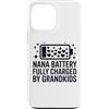 Family Love Graphics Custodia per iPhone 13 Pro Max Batteria Nana completamente carica da Grandkids