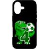COOL SOCCER DESIGNS AND OUTFITS Custodia per iPhone 17 DINOSAURI NUMERO 4 ANNI CALCIO 4° COMPLEANNO