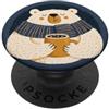 Cocoa Season Press Orso con una tazza di cacao per gli amanti del Natale, gli appassionati delle vacanze PopSockets PopGrip Adesivo